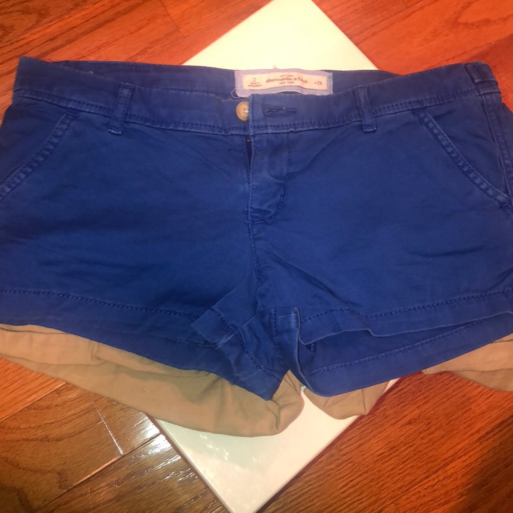 Cobalt blue Abercrombie and Fitch shorts